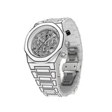 Πλάγια όψη του D1 Milano Polychrono Sketch D1-PHBJ13 με λευκή πολυκαρμπονική κάσα και minimal γραμμές.