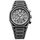 Ανδρικό ρολόι D1 Milano Skeleton Black Sketch D1-PHBJ14 με μαύρο πολυκαρμπονικό μπρασελέ και μαύρο skeleton καντράν 40.5mm.