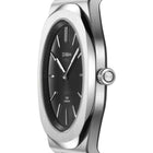 Ρολόι D1 Milano Ultra Thin Groovy Black 39 mm D1-UHBJ01 Με Ασημί Μπρασελέ