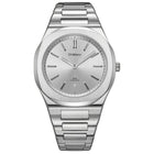 Ρολόι D1 Milano Ultra Thin 1970 Grey D1-UHBJ02 Με Ασημί Μπρασελέ