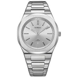 Ρολόι D1 Milano Ultra Thin 1970 Grey 39 mm D1-UHBJ02 Με Ασημί Μπρασελέ