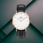 Ρολόι Daniel Wellington Classic Sheffield DW00100007 Με Μαύρο Δερμάτινο Λουράκι