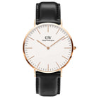 Ρολόι Daniel Wellington Classic Sheffield DW00100007 Με Μαύρο Δερμάτινο Λουράκι