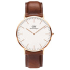 Ρολόι Daniel Wellington Classic St Mawes DW00100006 Με Καφέ Δερμάτινο Λουράκι