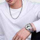 Ρολόι Daniel Wellington Iconic Chronograph DW00100872 με Ασημί Μπρασελέ