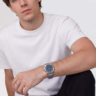Ρολόι Daniel Wellington Iconic GMT DW00100922 με Ασημί Μπρασελέ