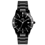 Ανδρικό ρολόι Daniel Wellington Iconic Paradigma DW00100821 με μαύρο μπρασελέ από ανοξείδωτο ατσάλι και μαύρο καντράν διαμέτρου 40mm με γκρι λεπτομέρειες.