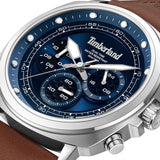 Κοντινό στο μπλε καντράν του Timberland Williston Small TDWGF0042001 Dual Time.