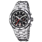 Ρολόι Chrono Bike Festina F20670/6 Με Ασημί Μπρασελέ & Μαύρο Καντράν