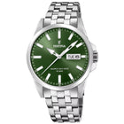 Ρολόι Festina Classics F20357/5 Με Ασημί Μπρασελέ & Πράσινο Καντράν