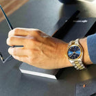 Ρολόι Festina Classics F20554/4 Με Ασημί-Χρυσό Μπρασελέ & Μπλε Καντράν