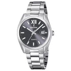 Ρολόι Festina Classics F20707/3 Με Ασημί Μπρασελέ & Σκούρο Γκρι Καντράν