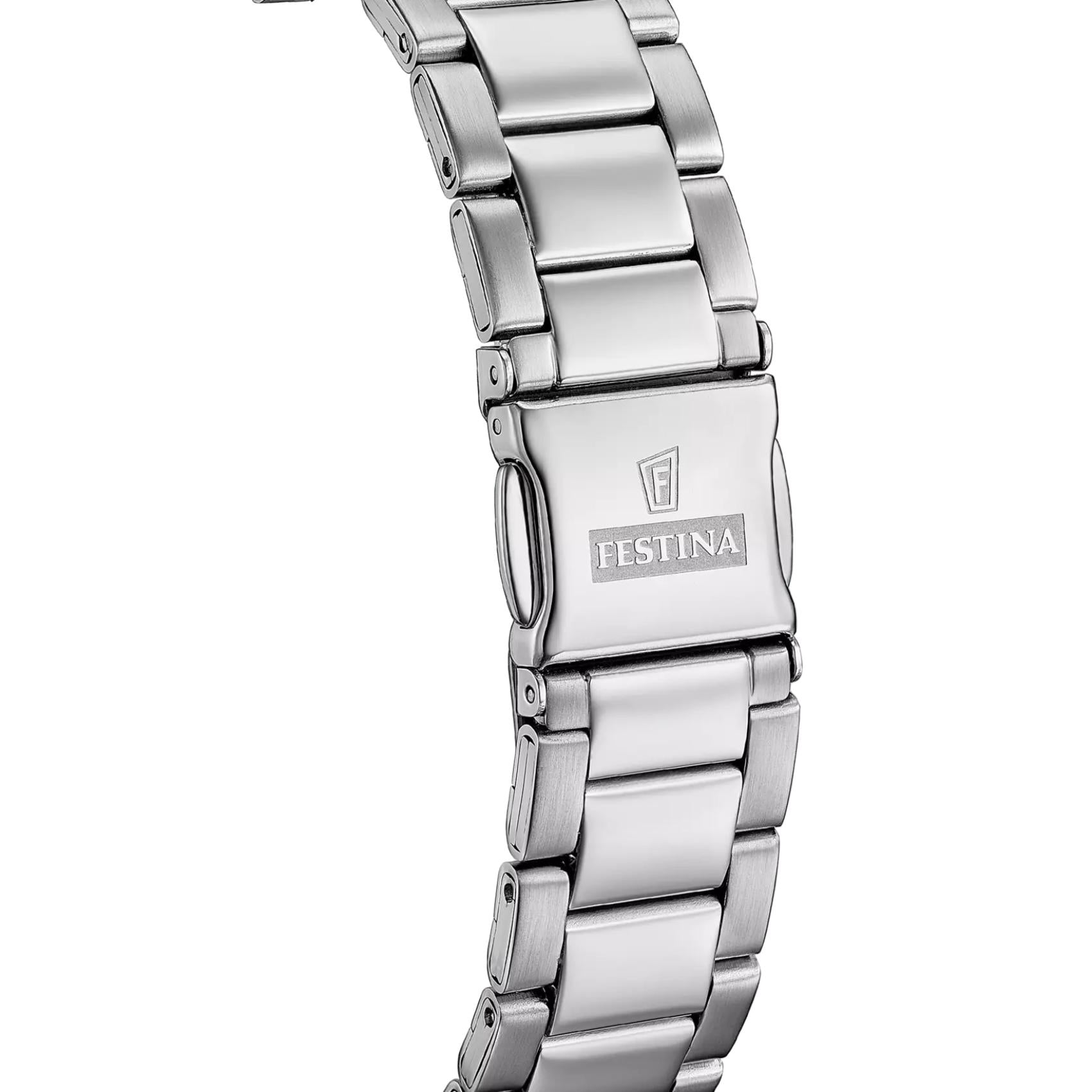 Ασημί ατσάλινο μπρασελέ ρολογιού Festina Classics F20707/3 