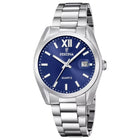 Ρολόι Festina Classics F20707/7 Με Ασημί Μπρασελέ & Σκούρο Μπλε Καντράν