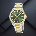Ρολόι Festina Classics F20738/2 Με Ασημί-Χρυσό Μπρασελέ & Πράσινο Καντράν