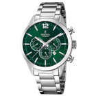 Ρολόι Festina F20343/B Με Ασημί Μπρασελέ & Πράσινο Καντράν