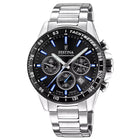Ρολόι Festina F20560/5 Με Ασημί Μπρασελέ & Μαύρο Καντράν