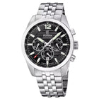 Ρολόι Festina F20742/3 Με Ασημί Μπρασελέ & Μαύρο Καντράν