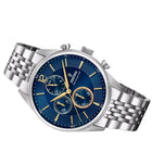 Ρολόι Timeless Festina F20285/3 Με Ασημί Μπρασελέ & Μπλε Καντράν