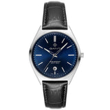 Ανδρικό ρολόι Gant Abington G201003 με μαύρο δερμάτινο λουράκι και μπλε καντράν διαμέτρου 41mm.