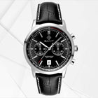 Ανδρικό Ρολόι Χρονογράφος Gant Bergamo G196001 Με Μαύρο Δερμάτινο Λουράκι