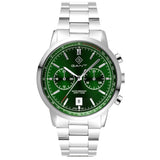 Ανδρικό Ρολόι Gant Bergamo G196003 Με Ασημί Μπρασελέ & Πράσινο Καντράν