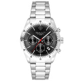 Ρολόι Gant Greenfield G202002 χρονογράφος με ημερομηνία, ασημί ατσάλινο μπρασελέ και μαύρο καντράν διαμέτρου 41mm.