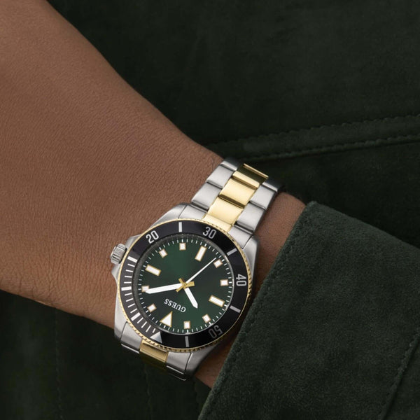 Ρολόι Guess Cliff GW0968G4 με Δίχρωμο Μπρασελέ