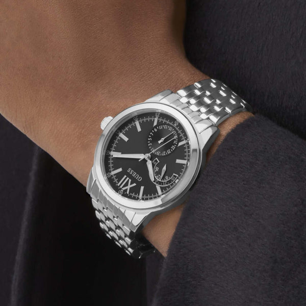 Ρολόι Guess Emerson GW0976G1 με Ασημί Μπρασελέ