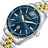 Καντράν από ανδρικό ρολόι Lee Cooper Gents LC08281.290 σε μπλε χρώμα με ένδειξη ημερομηνίας και κάσα 42 mm.