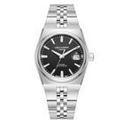 Ρολόι Lee Cooper Gents LC08397.350 Με Ασημί Μπρασελέ & Μαύρο Καντράν