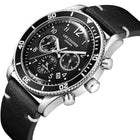 Ρολόι Lee Cooper Gents Multi LC08260.351 με Μαύρο Δερμάτινο Λουράκι