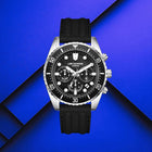 Ρολόι Lee Cooper Gents Multi LC08335.351 με Μαύρο Λουράκι Σιλικόνης