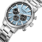 Ρολόι Lee Cooper Gents Multi LC08382.300 Με Ασημί Μπρασελέ & Γαλάζιο Καντράν