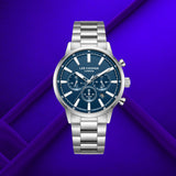 Ανδρικό ρολόι Lee Cooper Gents Multi LC08382.390 με ένδειξη ημέρας, ημερομηνίας και διπλής ώρας σε κάσα 42 mm.