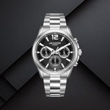 Ανδρικό ρολόι Lee Cooper Gents Multi LC08396.350 με ένδειξη ημέρας, ημερομηνίας και διπλής ώρας σε κάσα 43 mm.