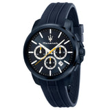 Ανδρικό ρολόι Maserati Blue Edition R8871621044 με μπλε λουράκι καουτσούκ, μπλε καντράν και κάσα 42mm