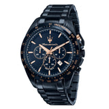 Ανδρικό ρολόι Maserati Blue Edition R8873612054 με μπλε μπρασελέ από ανοξείδωτο ατσάλι, μπλε καντράν και κάσα 45mm