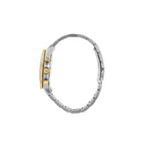 Πλάγια λήψη του Maserati Competizione R8873600006 που αναδεικνύει την κάσα 43mm και το δίχρωμο μπρασελέ από ανοξείδωτο ατσάλι.