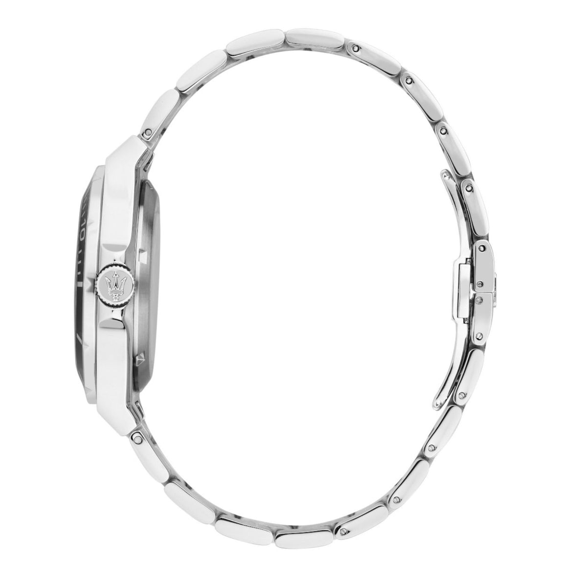 Ασημί ατσάλινο μπρασελέ ρολογιού Maserati Sfida R8823140020
