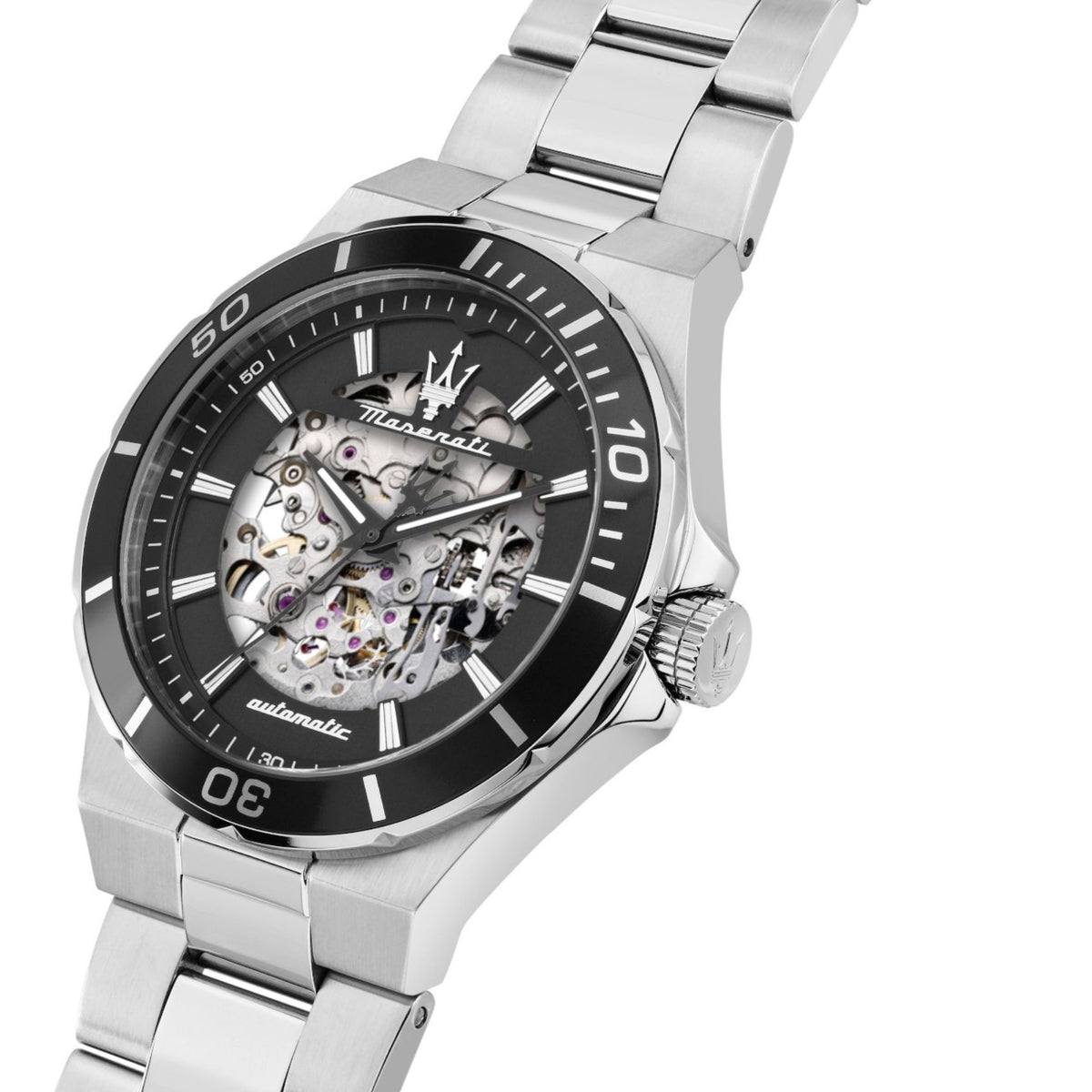 Skeleton μαύρο καντράν ρολογιού Maserati Sfida R8823140020 διαμέτρου 41mm