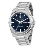Ανδρικό ρολόι Maserati Velocita R8823152002 με ασημί μπρασελέ από ανοξείδωτο ατσάλι, μπλε καντράν, ασημένιους δείκτες, ένδειξη ημερομηνίας και κάσα 41mm