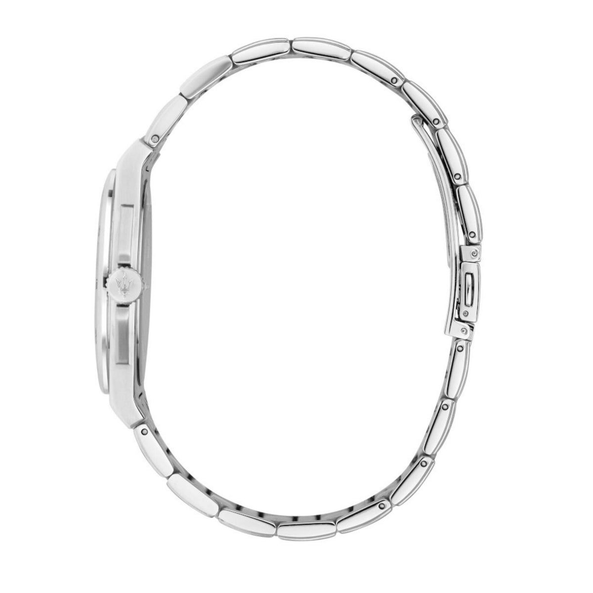 Ασημί ατσάλινο μπρασελέ ρολογιού Maserati Velocita Slim R8853153006