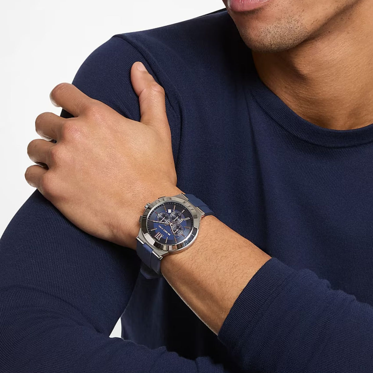 Ανδρικό Ρολόι Michael Kors Billie MK9254 Χρονογράφος με Μπλε Λουράκι & Μπλε Καντράν