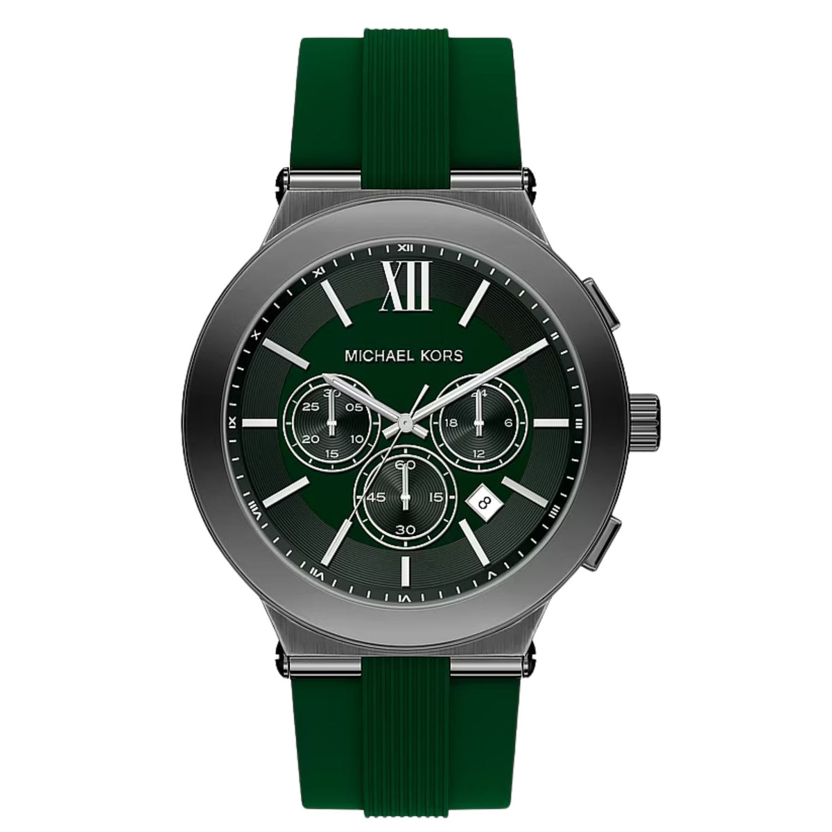Ανδρικό ρολόι Michael Kors Billie MK9255 χρονογράφος με πράσινο λουράκι και πράσινο καντράν