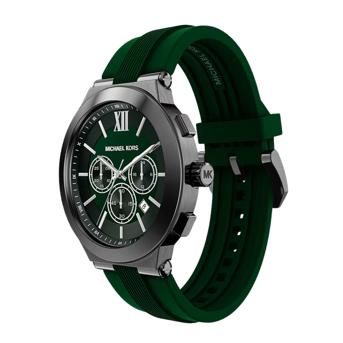 Πράσινο λουράκι από καουτσούκ ρολογιού Michael Kors Billie MK9255