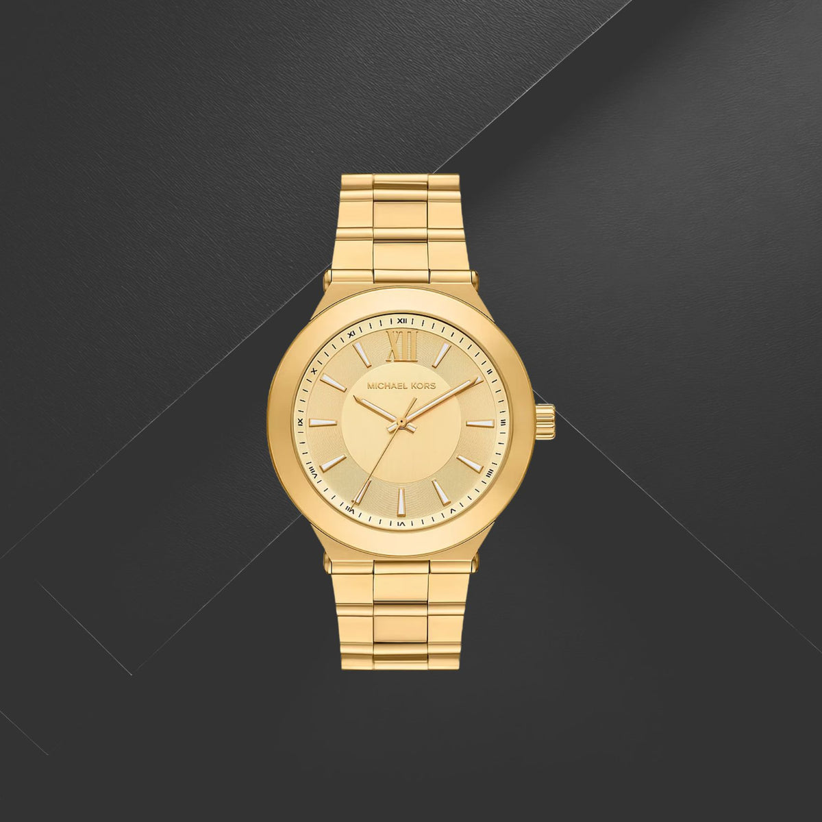 Ανδρικό ρολόι Michael Kors Billie MK9273 με χρυσό μπρασελέ και χρυσό καντράν 44mm