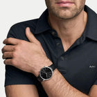 Ανδρικό Ρολόι Michael Kors Blake MK9208 με Μαύρο Δερμάτινο Λουράκι & Μαύρο Καντράν
