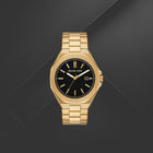 Ανδρικό Ρολόι Michael Kors Callum MK9288 με Χρυσό Μπρασελέ & Μαύρο Καντράν