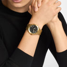 Ανδρικό Ρολόι Michael Kors Callum MK9288 με Χρυσό Μπρασελέ & Μαύρο Καντράν